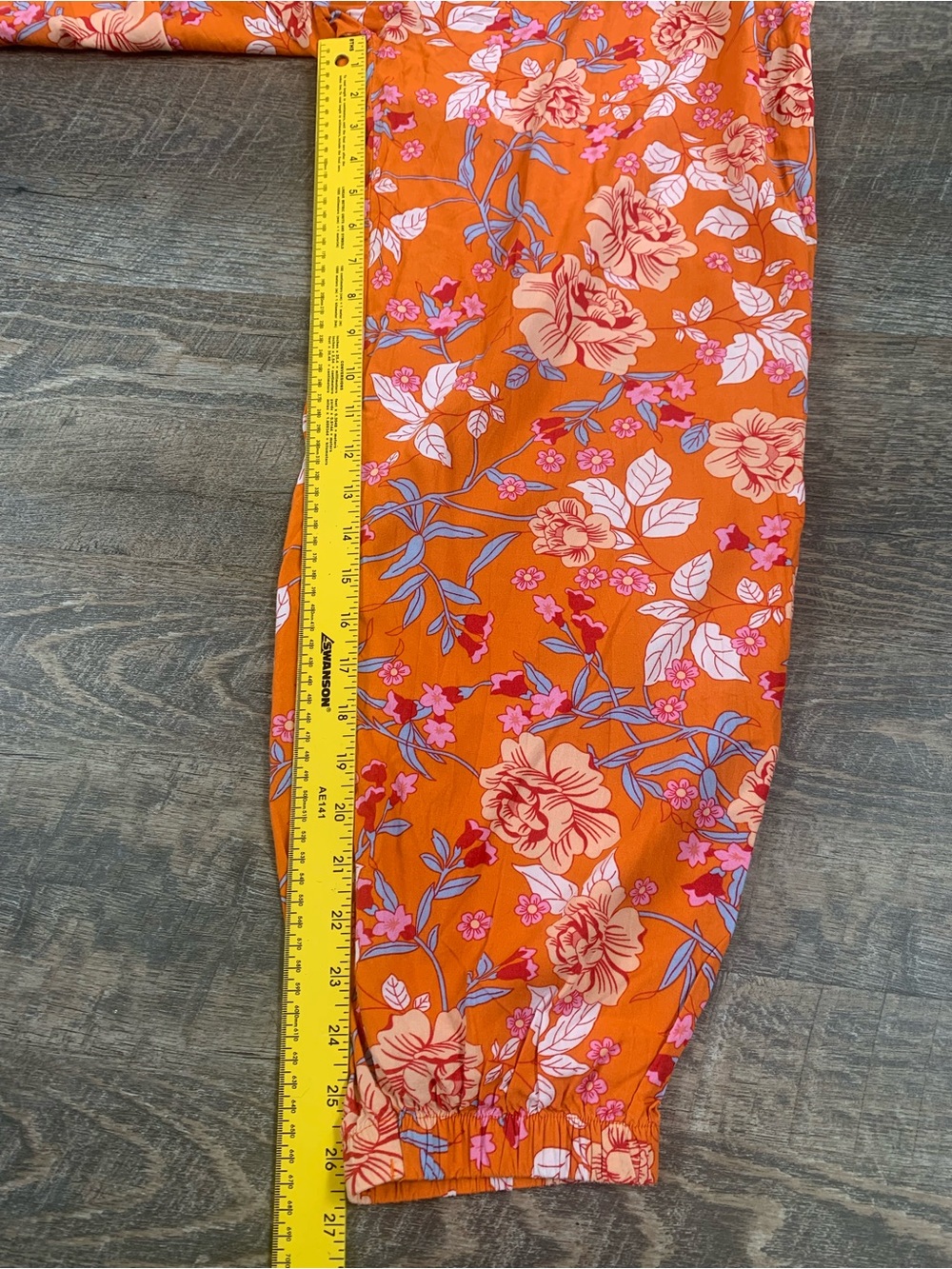 Orange Lascana Maximalist Boho Floral Elastic-Waist Pants - Picture 4 of 6